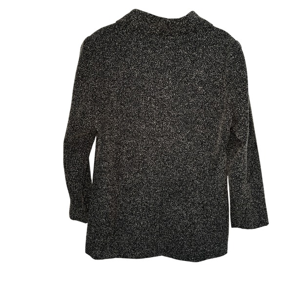 Coldwater Creek Women's‎ Blazer Size 14 Black Gray Paisley Tweed Career Jacket - Picture 2 of 4